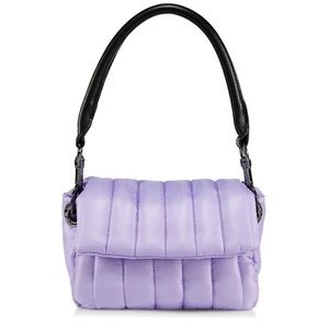 Think Royln Mauve Petite Bar Quilted Puffer Bag